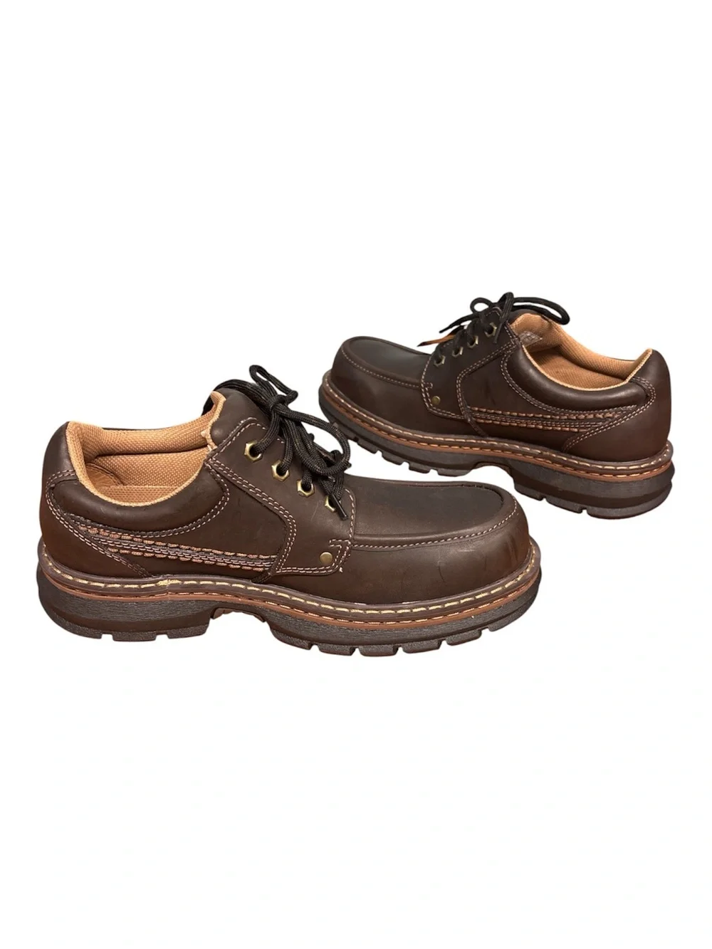 BlackHawk Mens Rugged Oxford Style Shoes Size 8.5 Moc Toe Lace-Up Brown NWT